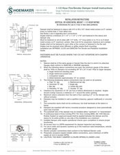 Single Fire/Smoke Damper Installation Instructions