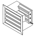 4500-3000P - Combination Stationary 4" Outside Air Louver with Parallel Blade Air Control Damper