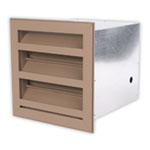 4525-3000P - Combination Stationary 4" Drainable Outside Air Louver with Parallel Blade Air Control Damper