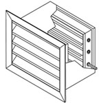 4550-3000P - Combination Stationary 2" Outside Air Louver with Parallel Blade Air Control Damper