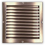916-SS - Stainless Steel Fixed 45° Louvered Blade Grille (blades parallel to shortest dimension)