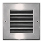935-SS - Stainless Steel Blade Grille with 45° Fixed Blade (blades parallel to longest dimension)