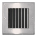 938-SS - Stainless Steel Blade Grille with 0° Fixed Blade (blades parallel to shortest dimension)