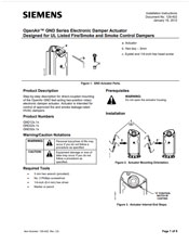 Siemens Motor Installation Instructions